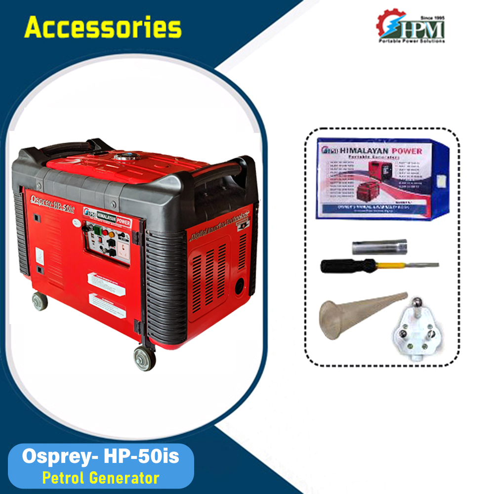 5 KVA Petrol Inverter Generator,  Recoil, Self  & Remote Start Model Osprey HP-55is